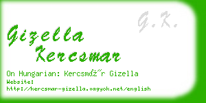 gizella kercsmar business card